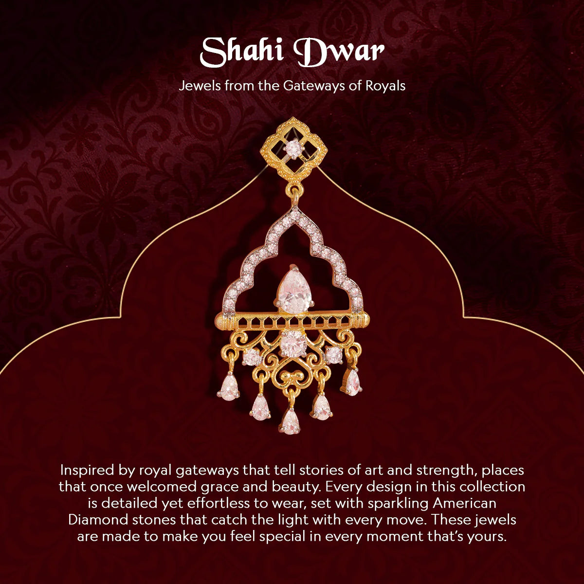 Shahi Dwar Leher Silver Dangler Earrings
