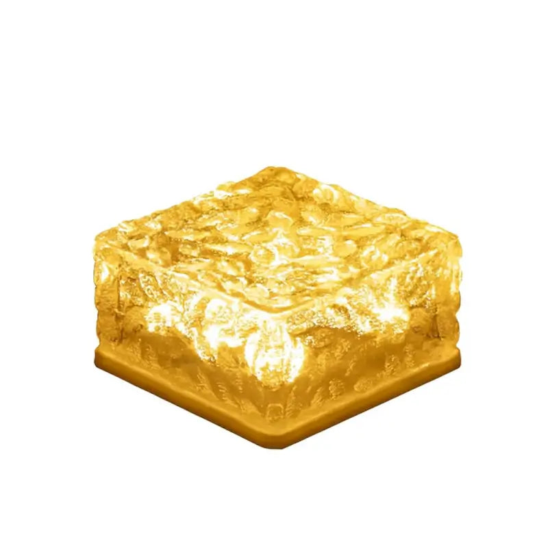 Solar Ice Cube LED Garden Lights Outdoor Pathway Decor