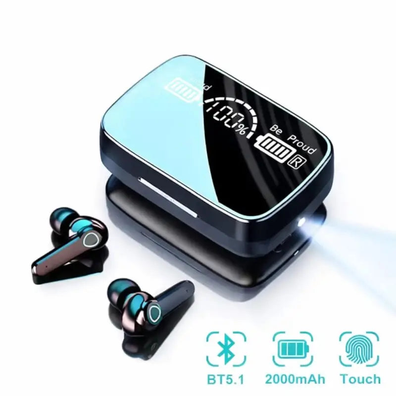 M19 Wireless Bluetooth Earbuds with 2200mAh Battery (True Wireless, TWS)