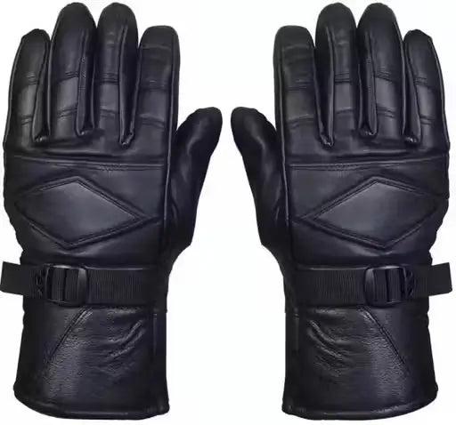 Winter Gloves Black Leather Gloves For Winter – Warm Protective Gloves