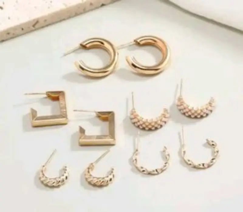 Combo of 17 Earrings Pair for Girls – Metal Studs Earrings Set