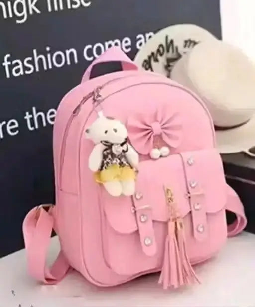 AARAALS Collection Women's PU Fashion Backpack, Multi-compartment, Pink