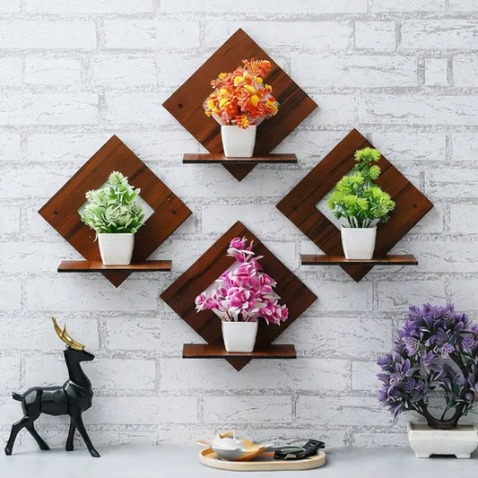 Wall Hanging Wooden Shelf N 0012 (Black Design)