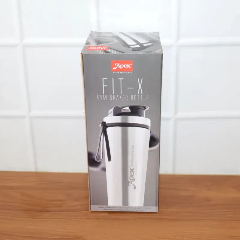Apex Stainless Steel Gym Shaker Bottle with Spring & Leak-Resistant Flip Lid for Workout,  & Daily Hydration (1 Pc)