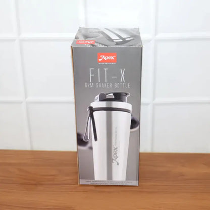 Apex Stainless Steel Gym Shaker Bottle with Spring & Leak-Resistant Flip Lid for Workout,  & Daily Hydration (1 Pc)