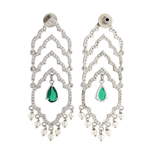 Shahi Dwar Leher Silver Dangler Earrings (Copy)