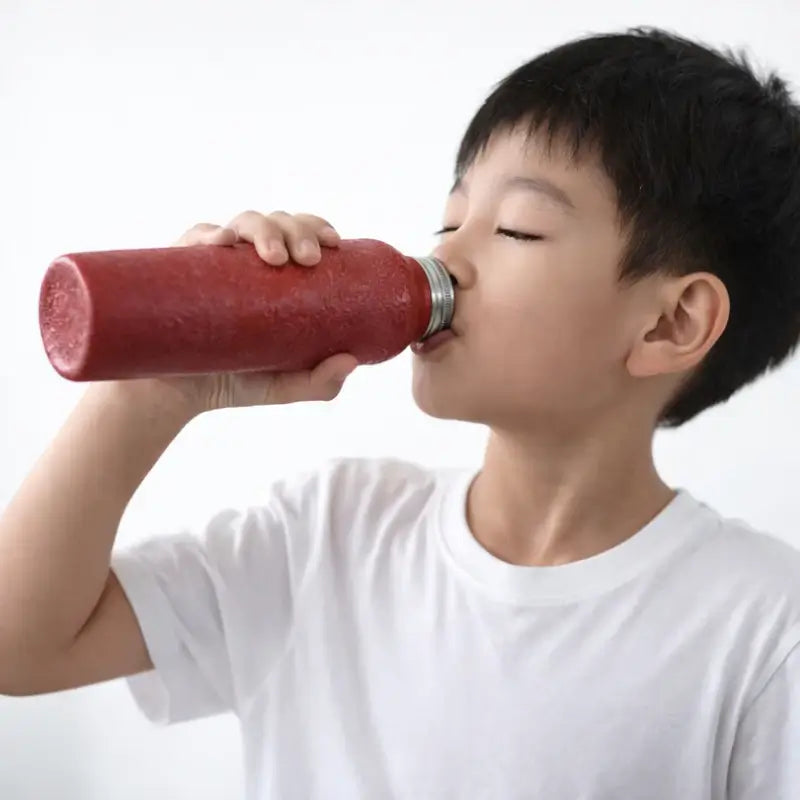 1000 ML Stainless Steel Water Bottle with Leak-Resistant Cap (Red)