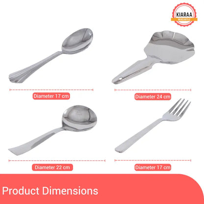 KIARAA 61 PIECE STAINLESS STEEL DINNER SET