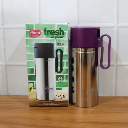 Supermom 750ml Stainless Steel Oil Pourer – Anti-Drip Kitchen Dispenser Bottle