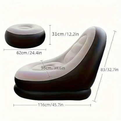 Inflatable Lazy Sofa with Footrest – Home Furniture