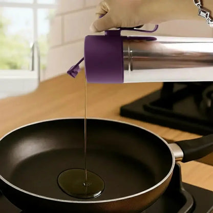 Supermom 750ml Stainless Steel Oil Pourer – Anti-Drip Kitchen Dispenser Bottle