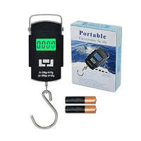 Electronic Portable Fishing Hook Type Digital LED Screen Luggage Weighing Scale, 50 kg/110 Lb (Black)