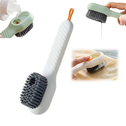 Multifunctional Scrubbing Brush with Liquid Soap Dispenser – Shoe & Clothes Cleaning