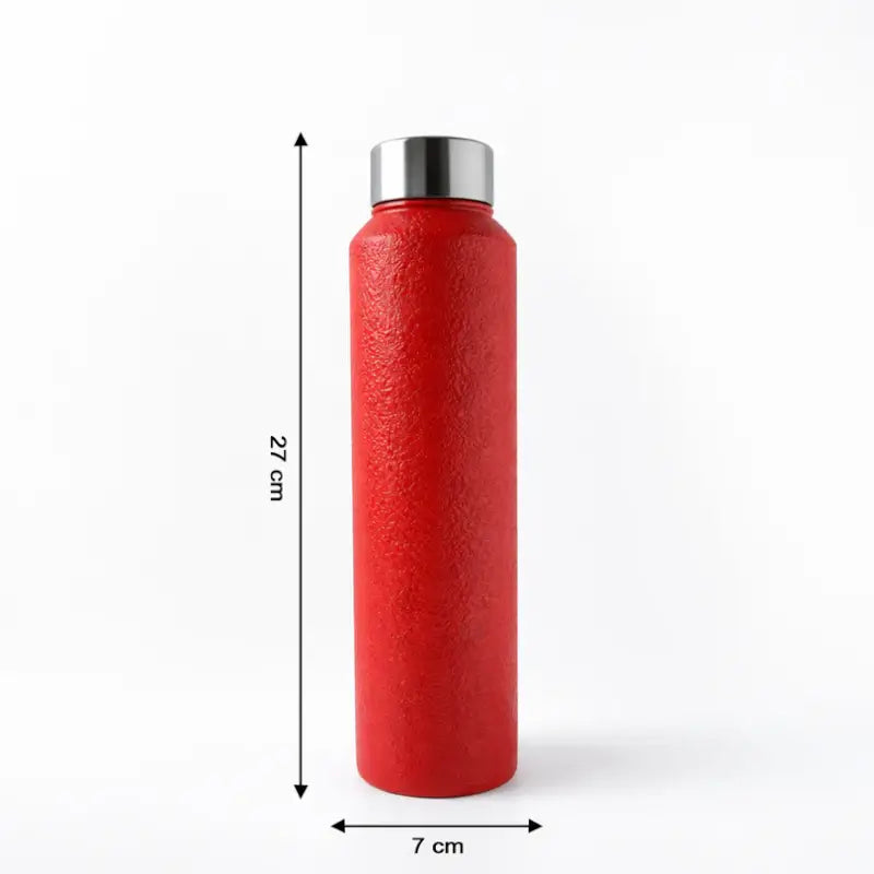 1000 ML Stainless Steel Water Bottle with Leak-Resistant Cap (Red)