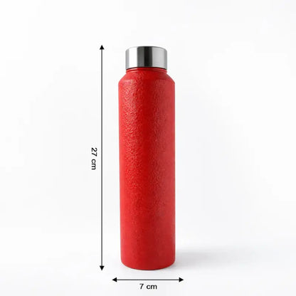1000 ML Stainless Steel Water Bottle with Leak-Resistant Cap (Red)